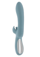 Take Your Flick Rechargeable Silicone Rabbit Vibrator - Blue